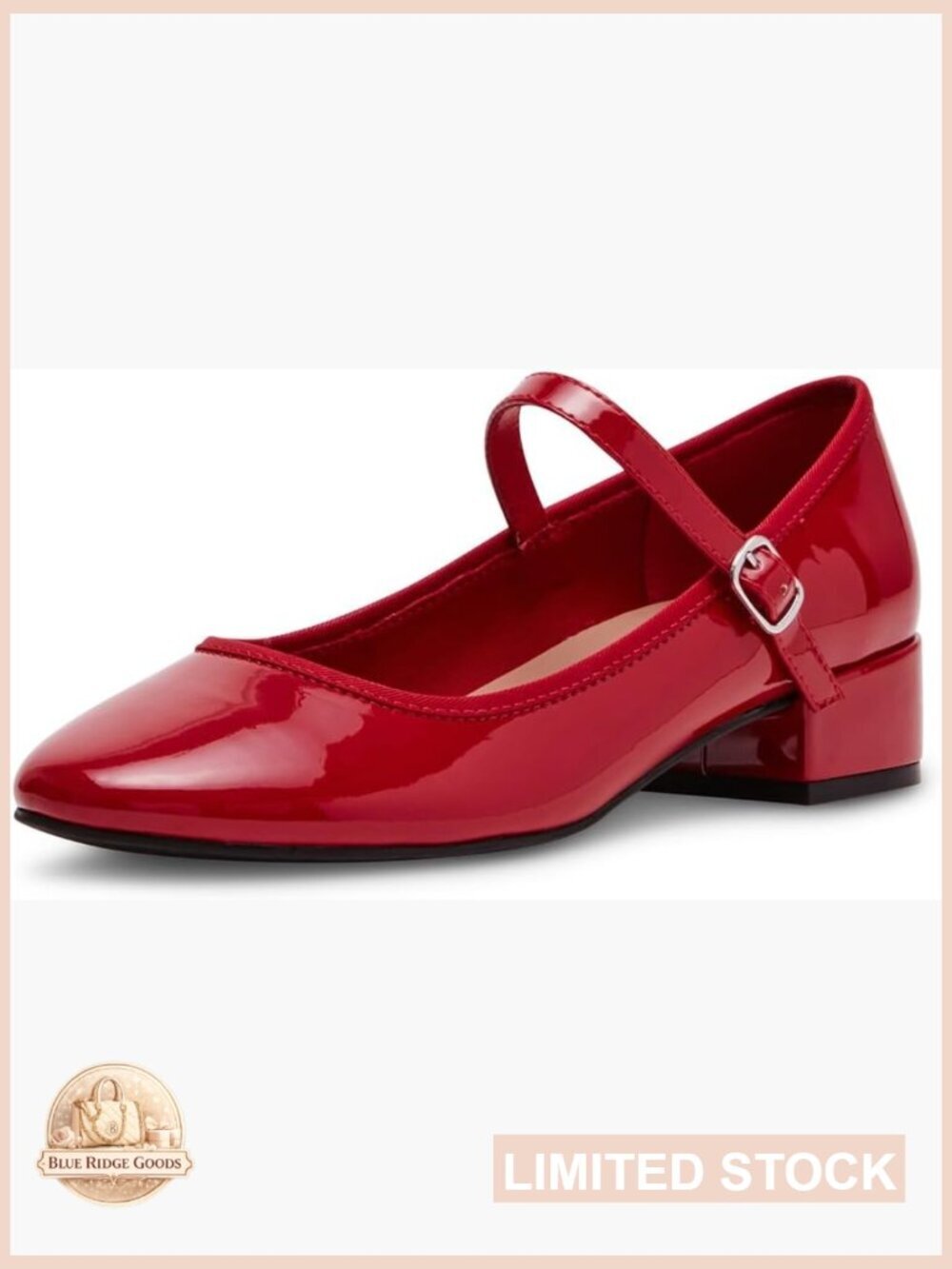 Mary Jane Ballet Flats with Adjustable Buckle and Cushioned Insole